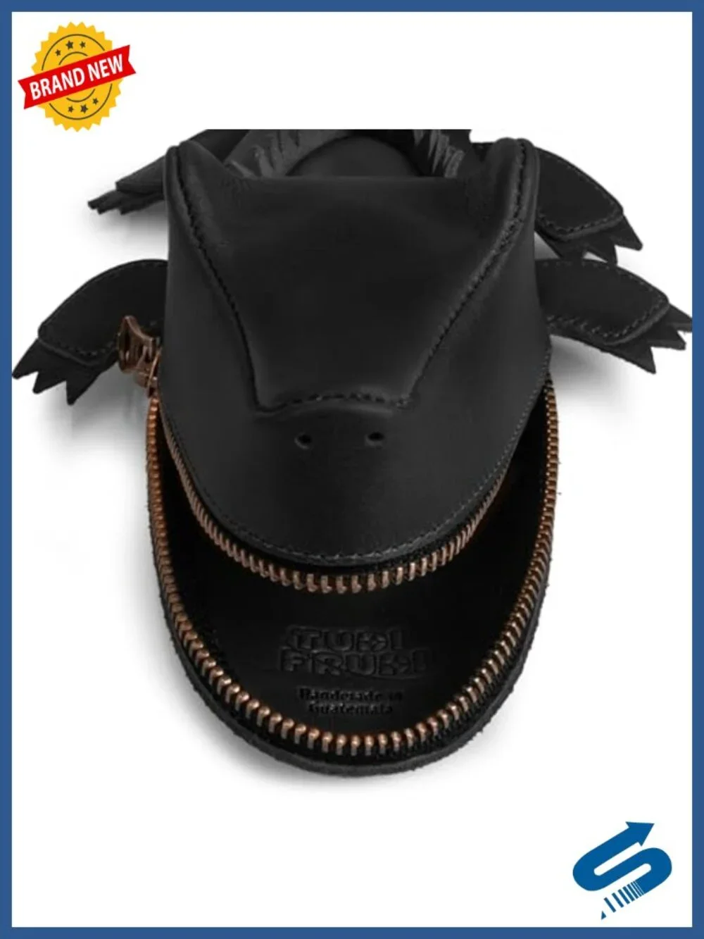 Crocodile-Shaped Leather Pencil Pouch Coin Purse Alligator Clutch